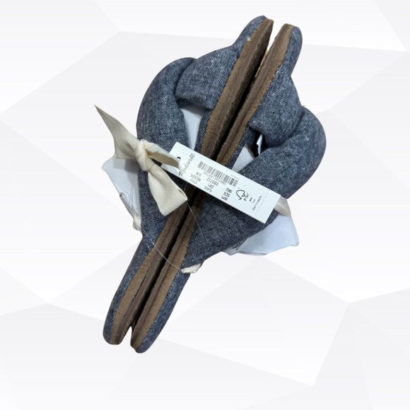 NWT Madewell Indigo Chambray Crisscross Scuff Slippers Size 5 - Picture 3 of 4